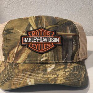 Harley Davidson Patched Pacific Headwear True Timber Camo Soft Trucker Snapback